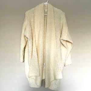 LOU & GREY Ivory Dolman Open Front Sweater